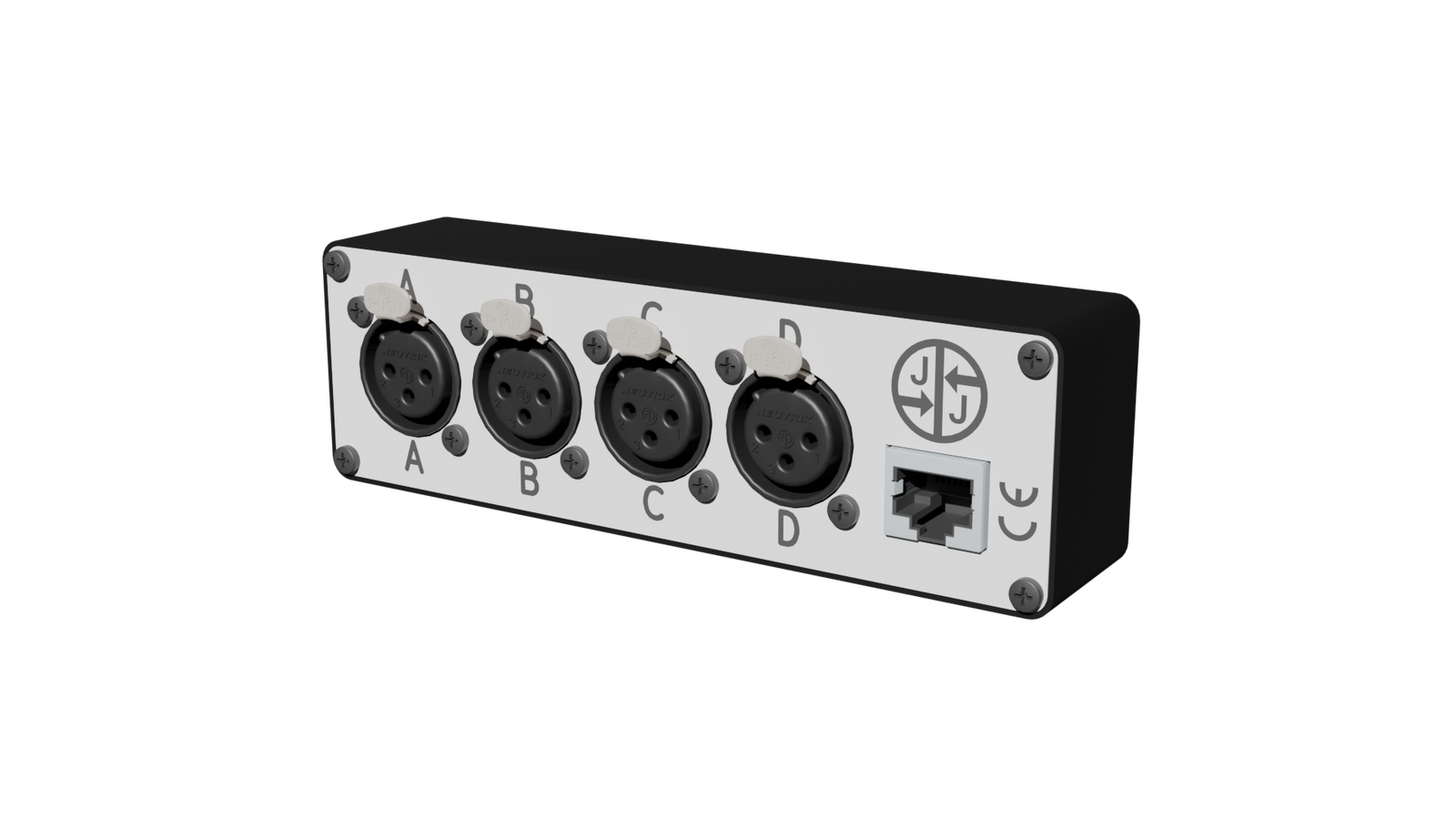 CAT5E Input Box, female XLR input panel